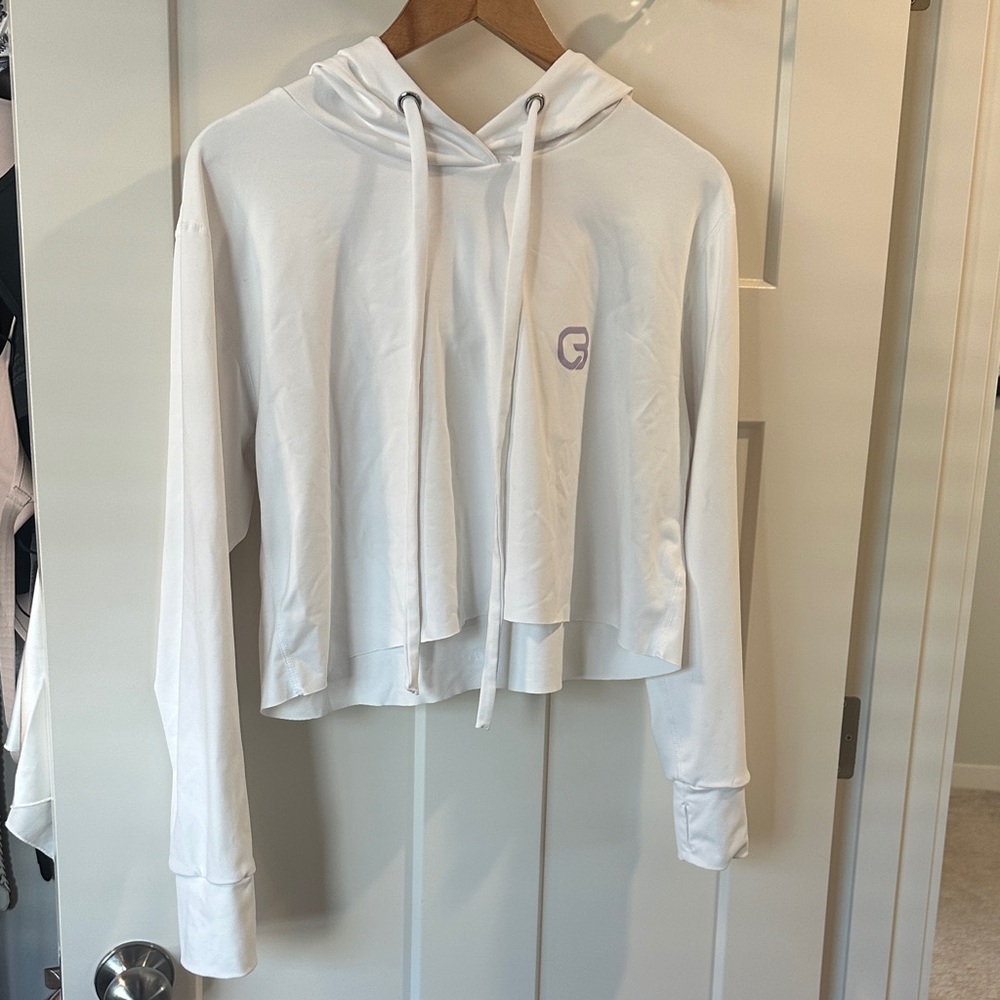 Ya Los Angeles White Hoodie with Purple Cyclebar Logo